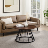 Walker Edison Vivian Modern/Contemporary 30" Modern Coffee Table with Metal Caged Base VIVL1KDW