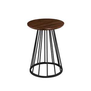 Walker Edison Vivian Modern/Contemporary 16" Modern Side Table with Metal Caged Base VIVL8KDW