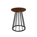 Walker Edison Vivian Modern/Contemporary 16" Modern Side Table with Metal Caged Base VIVL8KDW