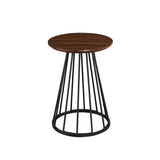 Walker Edison Vivian Modern/Contemporary 16" Modern Side Table with Metal Caged Base VIVL8KDW