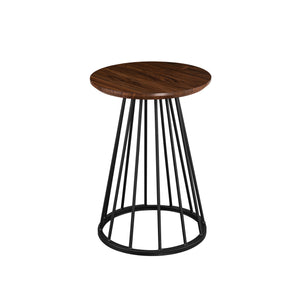 Walker Edison Vivian Modern/Contemporary 16" Modern Side Table with Metal Caged Base VIVL8KDW
