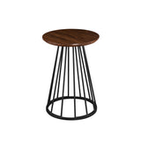 Walker Edison Vivian Modern/Contemporary 16" Modern Side Table with Metal Caged Base VIVL8KDW