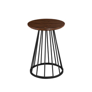 Walker Edison Vivian Modern/Contemporary 16" Modern Side Table with Metal Caged Base VIVL8KDW