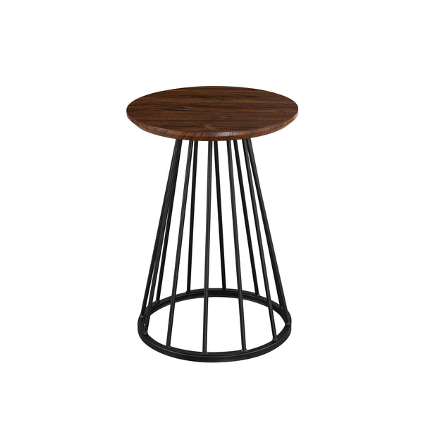 Walker Edison Vivian Modern/Contemporary 16" Modern Side Table with Metal Caged Base VIVL8KDW