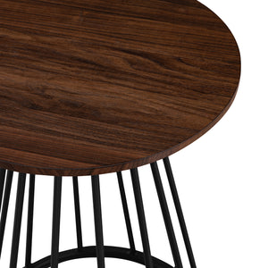 Walker Edison Vivian Modern/Contemporary 16" Modern Side Table with Metal Caged Base VIVL8KDW