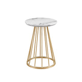 Walker Edison Vivian Modern/Contemporary 16" Modern Side Table with Metal Caged Base VIVL8KGWM