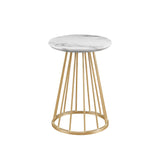 Walker Edison Vivian Modern/Contemporary 16" Modern Side Table with Metal Caged Base VIVL8KGWM