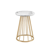 Walker Edison Vivian Modern/Contemporary 16" Modern Side Table with Metal Caged Base VIVL8KGWM