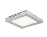 Bethel Chrome LED Flush Mount in Stainless Steel & Crystal