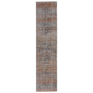 Jaipur Living Elio Oriental Gray/ Black Runner Rug (3'X8')