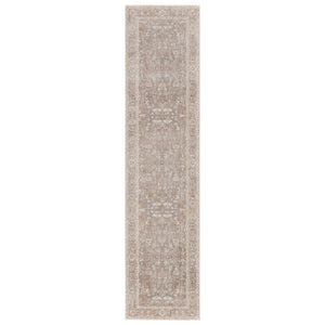 Jaipur Living Amaris Oriental Gray/ Cream Runner Rug (3'X8')