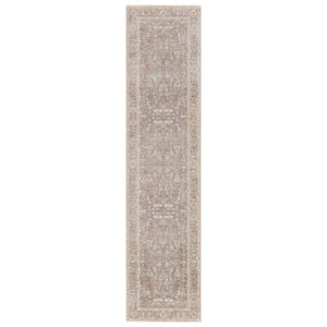 Jaipur Living Amaris Oriental Gray/ Cream Runner Rug (3'X8')