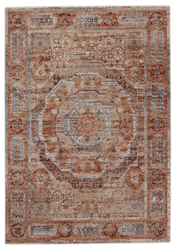 Jaipur Living Arcadia Medallion Rust/ Blue Area Rug (5'X8')