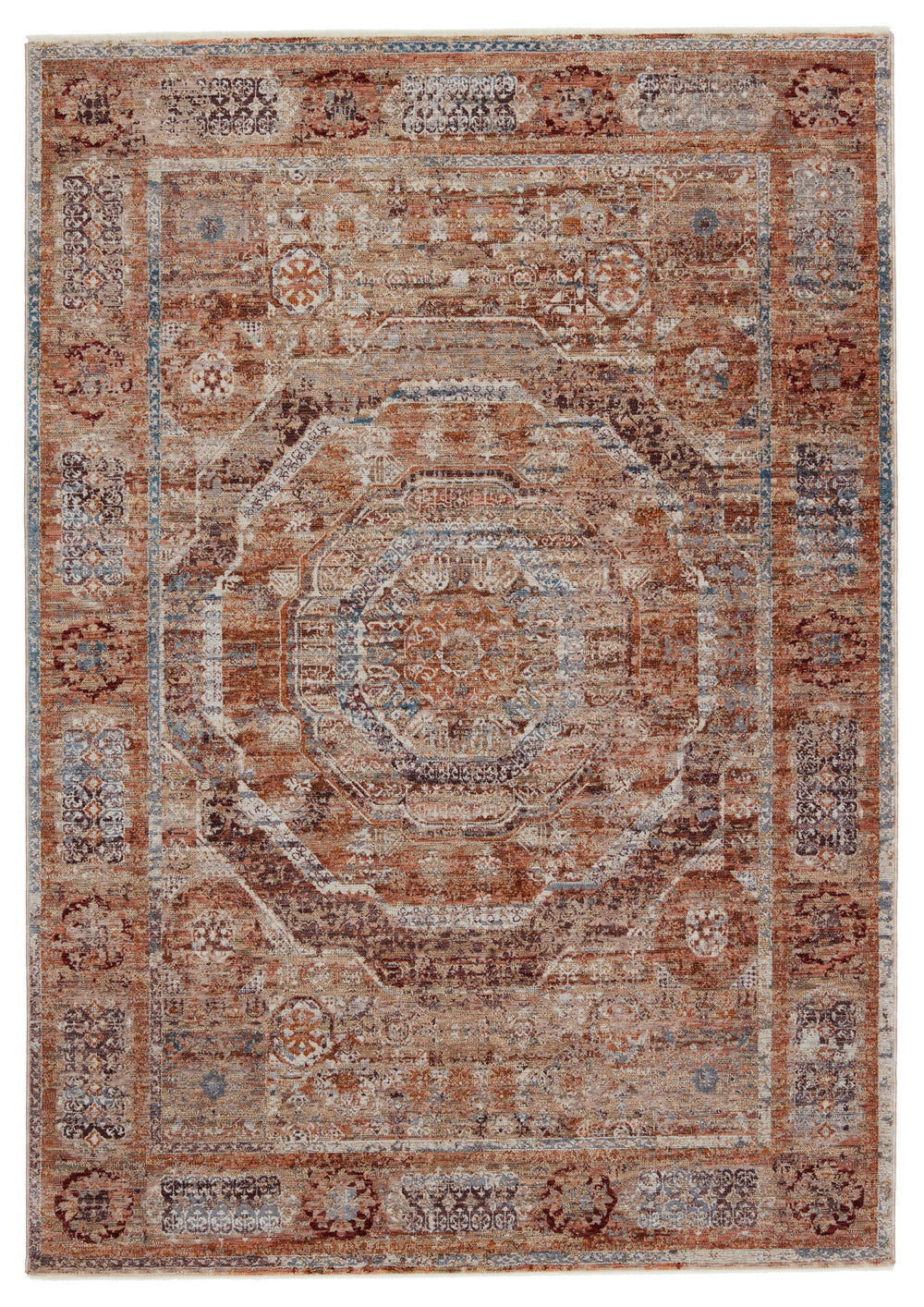 Jaipur Living Valentia Collection VLN15 Arcadia 65% Polyester 35% Viscose Machine Made Updated Traditional Medallion Rug RUG152961