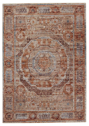 Jaipur Living Arcadia Medallion Rust/ Blue Area Rug (5'X8')