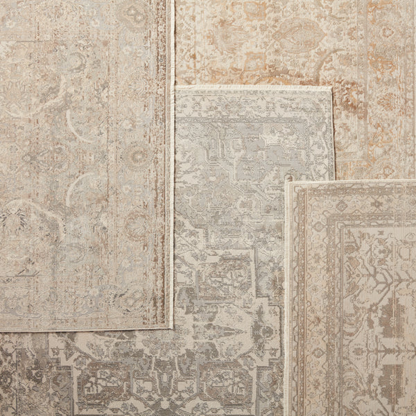 Jaipur Living Alain Medallion Gray/ Cream Area Rug (9'6"X12'6")