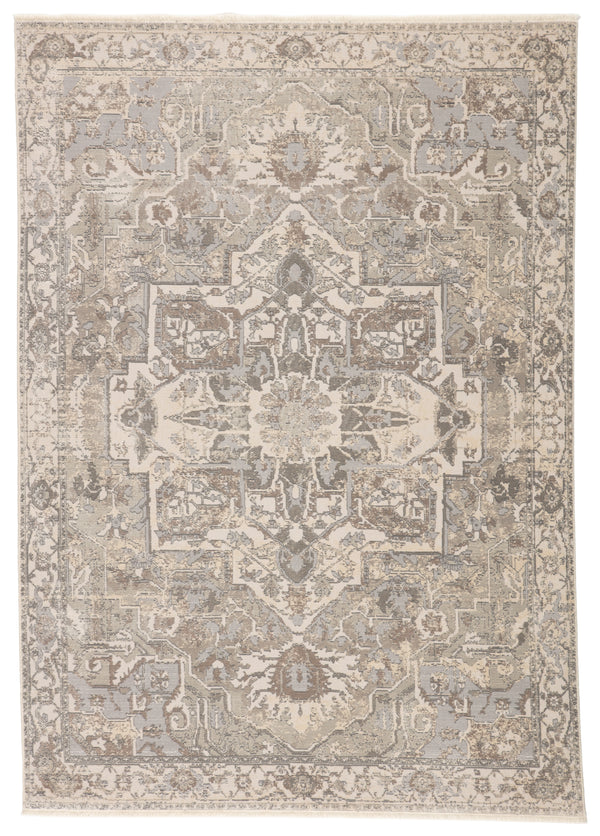 Jaipur Living Vienne Collection VNE01 Alain 53% Polyester 47% Viscose Machine Made Transitional Medallion Rug RUG146886