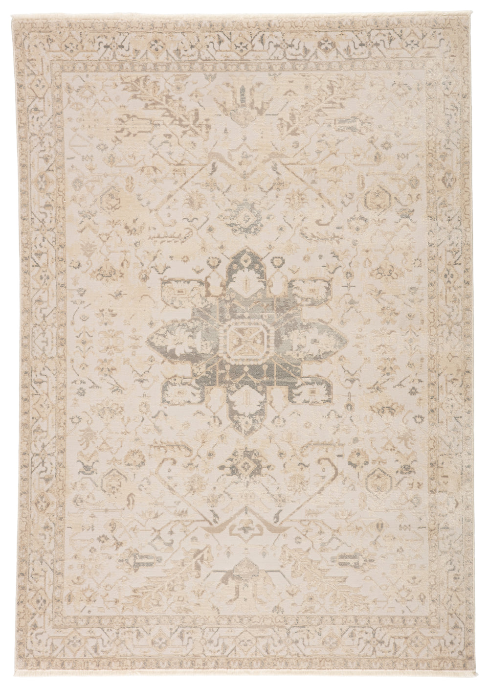 Jaipur Living Vienne Collection VNE06 Lucien 53% Polyester 47% Viscose Machine Made Transitional Medallion Rug RUG146911