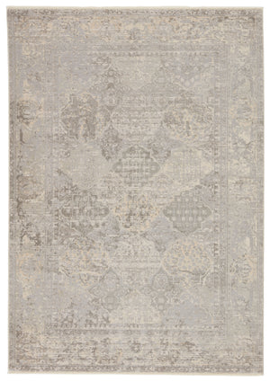 Jaipur Living Lourdes Trellis Gray/ Cream Area Rug (9'6"X12'6")