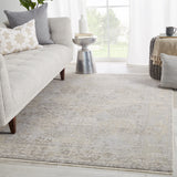 Jaipur Living Vienne Collection VNE09 Lourdes 53% Polyester 47% Viscose Machine Made Transitional Trellis Rug RUG146926