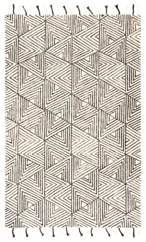 Nikki Chu by Jaipur Living Montblanc Handmade Geometric Ivory/ Gray Area Rug (9'X12')