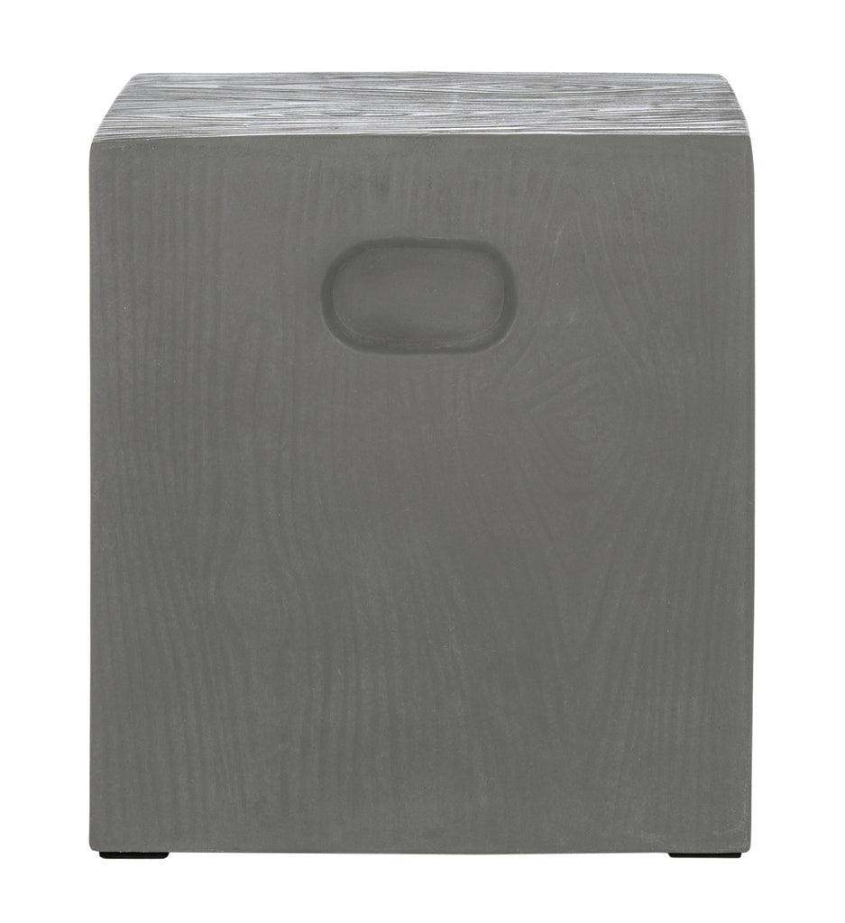 Cube Indoor/Outdoor Modern Concrete 16.5 Inch H Accent Table