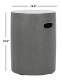 Trunk Indoor/Outdoor Modern Concrete Round 16.5 Inch H Accent Table