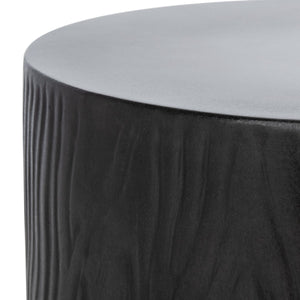 Trunk Indoor/Outdoor Modern Concrete Round 16.5 Inch H Accent Table