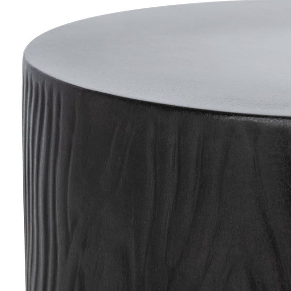 Trunk Indoor/Outdoor Modern Concrete Round 16.5 Inch H Accent Table