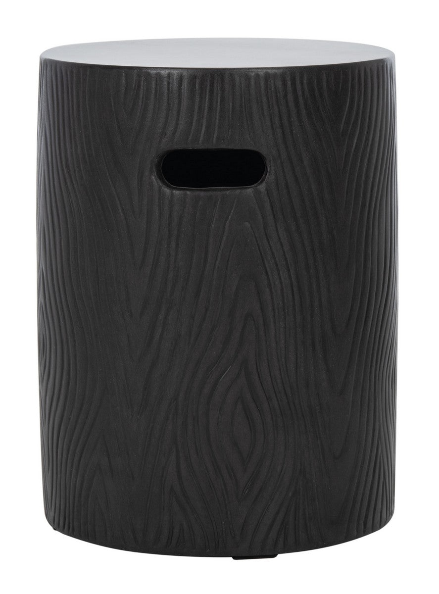 Trunk Indoor/Outdoor Modern Concrete Round 16.5-Inch H Accent Table