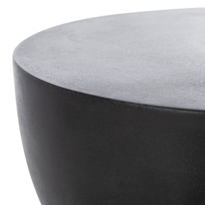 Haruki Indoor/Outdoor Modern Concrete Round 17.7 Inch H Accent Table