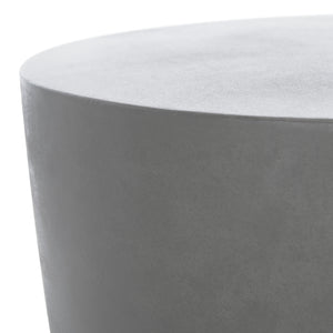 Aishi Modern Concrete Round Accent Table for Indoor and Outdoor Use – Artistic Sculptural Design