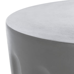 Vesta Concrete Accent Table: Modern Round Design Inspired by Santorini, Perfect for Indoor & Outdoor Use