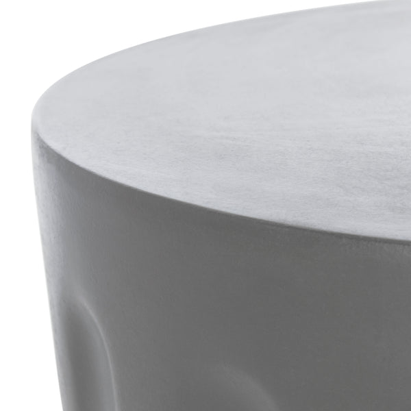 Vesta Concrete Accent Table: Modern Round Design Inspired by Santorini, Perfect for Indoor & Outdoor Use