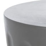 Vesta Indoor/Outdoor Modern Concrete Round 15.3 Inch Dia Accent Table