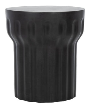 Vesta Indoor/Outdoor Modern Concrete Round 15.3-Inch Dia Accent Table