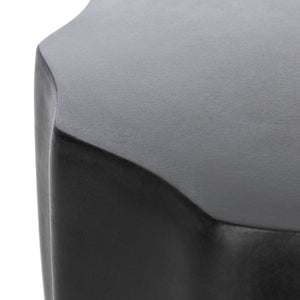 Jaslyn Indoor/Outdoor Modern Concrete Round 17.7 Inch H Accent Table