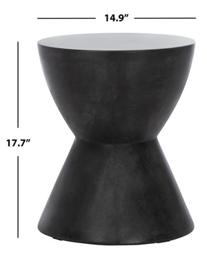 Athena Indoor/Outdoor Modern Concrete Round 17.7 Inch H Accent Table