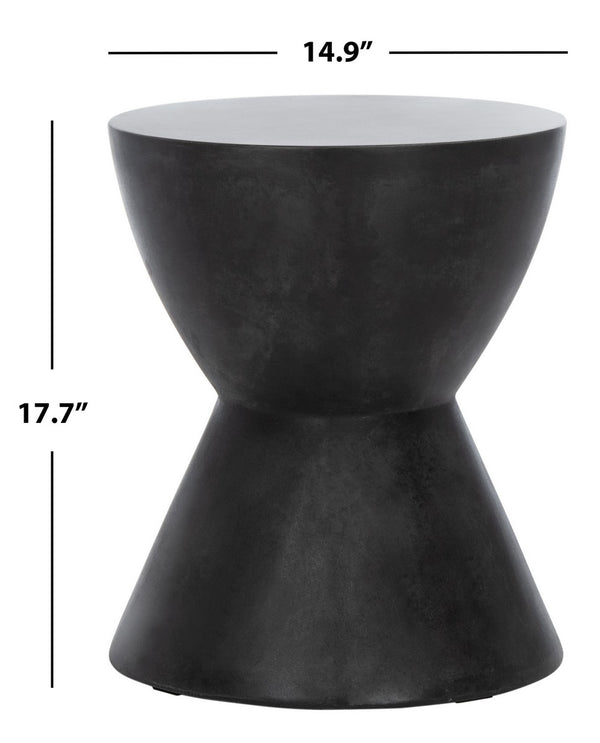 Athena Indoor/Outdoor Modern Concrete Round 17.7 Inch H Accent Table
