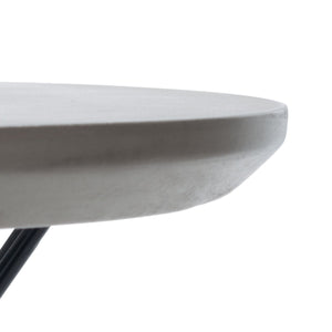 Darien Tiki-Inspired Concrete Accent Table - Stylish Hourglass Design for Outdoor Décor, Dark Grey