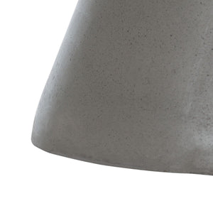 Darien Tiki-Inspired Concrete Accent Table - Stylish Hourglass Design for Outdoor Décor, Dark Grey