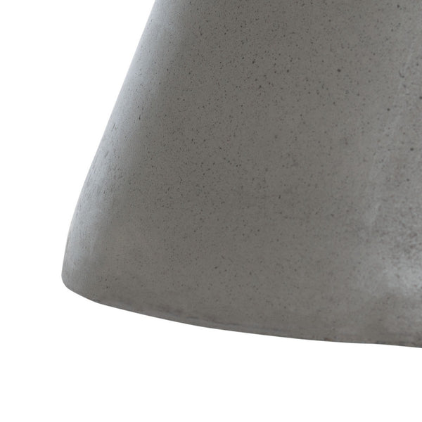 Darien Tiki-Inspired Concrete Accent Table - Stylish Hourglass Design for Outdoor Décor, Dark Grey