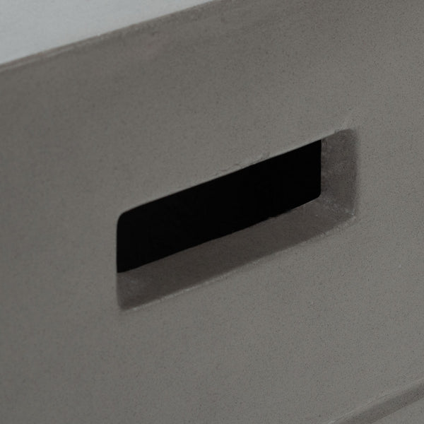 Deidara Concrete Accent Stool – Modern Minimalist Outdoor Sculpture for Stylish Zen Gardens