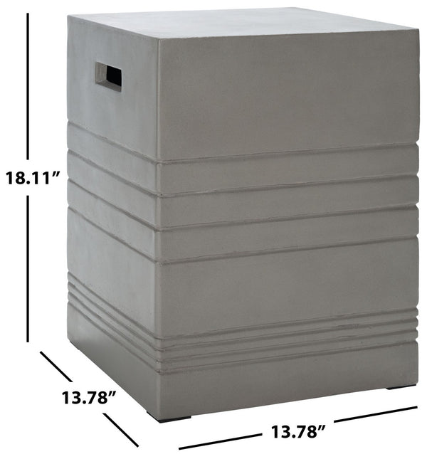 Deidara Concrete Accent Stool – Modern Minimalist Outdoor Sculpture for Stylish Zen Gardens