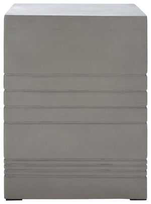 Deidara Concrete Accent Stool – Modern Minimalist Outdoor Sculpture for Stylish Zen Gardens