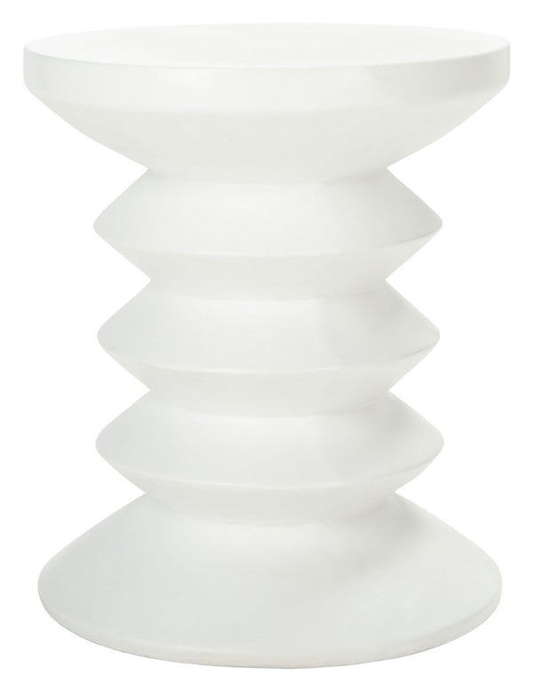 Benaya Concrete Accent Stool - Artistic Outdoor Seating for Patios, Porches, and Zen Gardens