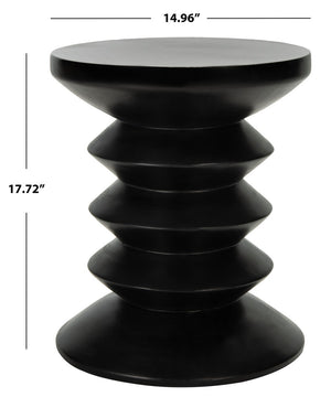 Benaya Concrete Accent Stool - Artistic Outdoor Seating for Patios, Porches, and Zen Gardens