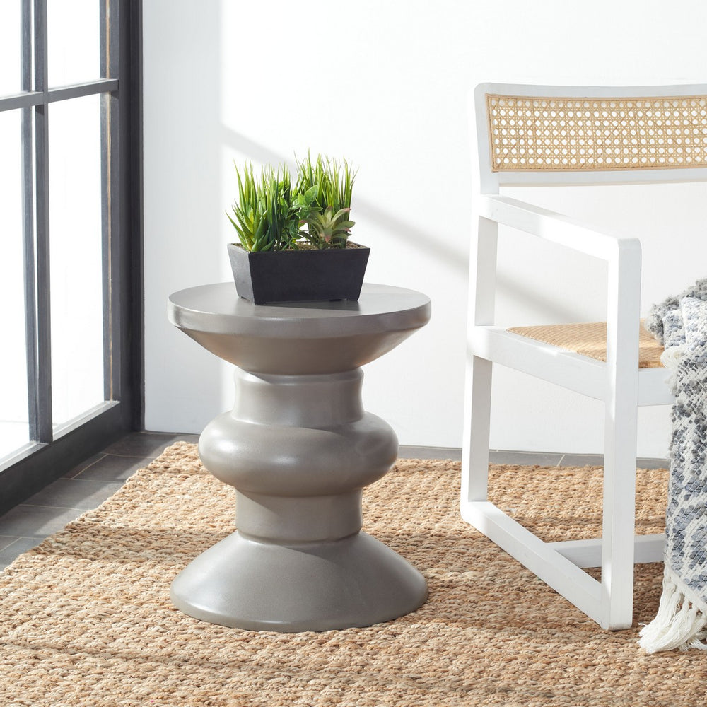 Jiraiya Concrete Accent Stool - Sculptural Statement Piece for Modern Outdoor Décor and Style