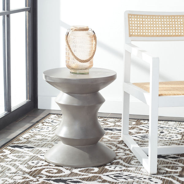 Katara Modern Sculptural Accent Stool – Hourglass Design for Stylish Outdoor Living Spaces