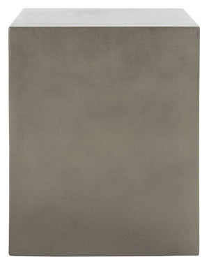 Mazza Concrete Accent Stool - Artistic Modern Design for Patio or Garden, No Assembly Required